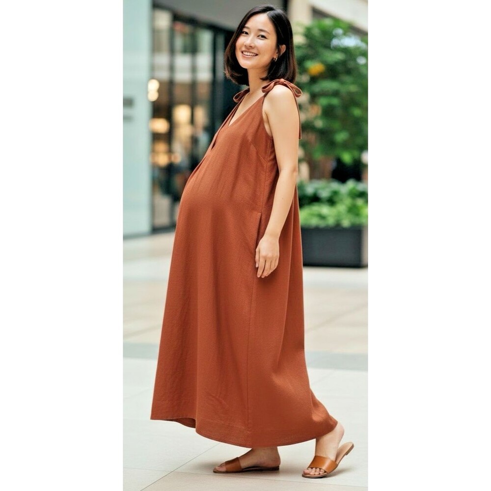 Hatch NEW 'Back in the Game' nursing maternity dress strappy linen size 1 $198